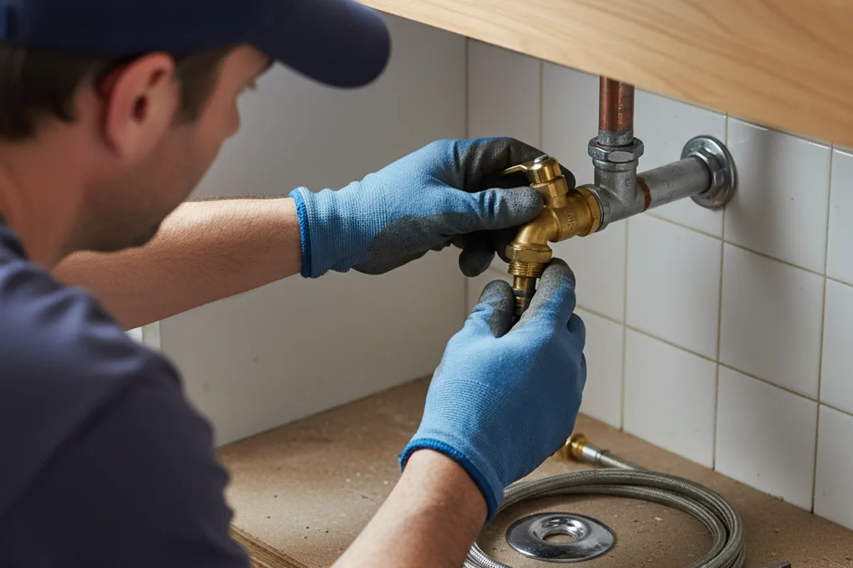 Shutoff valve and fitting work during Emergency Plumbing in Sargent